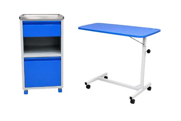 Bed-Side Locker, Over Bed Table and Instrument Rack