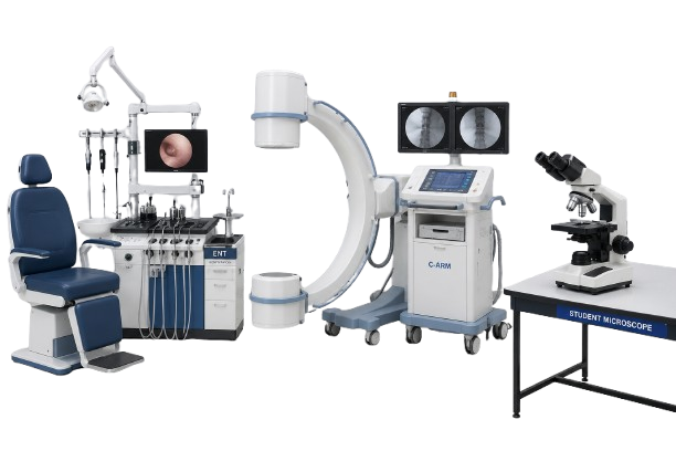 ENT Head Light, Student Microscope, C-Arm Machine, Ultra Sound Machine