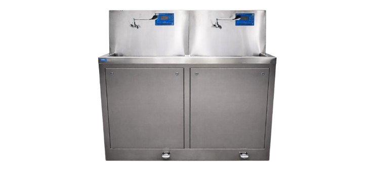 Scrub Station Double Tap [Elbow] Hand Sensored, Foot Operated | AL-SSD13